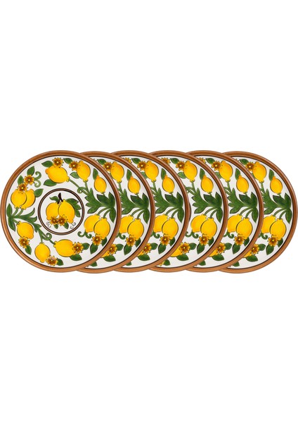 Amalfi Coast Collection Golden Fall Seramik 6'lı Tabak Seti