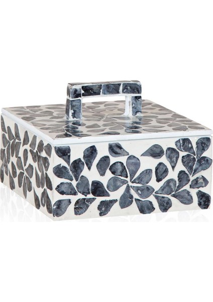 Desenli Sedef Dekoratif Kutu 16X16 cm