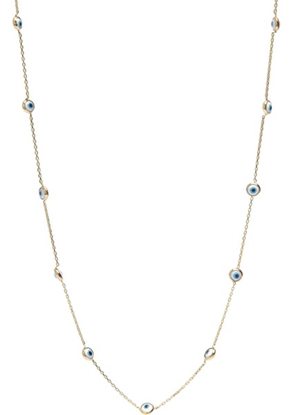 Nazar Boncuğu Kadın Altın Kolye