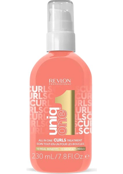 Uniqone Hair Treatment Curls Kıvırcık Dalgalı Saçlar Için Besleyici Sprey Saç Kremi 230 ml