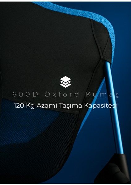 Loki Çantalı Mavi Katlanır Kamp Sandalyesi modelleri