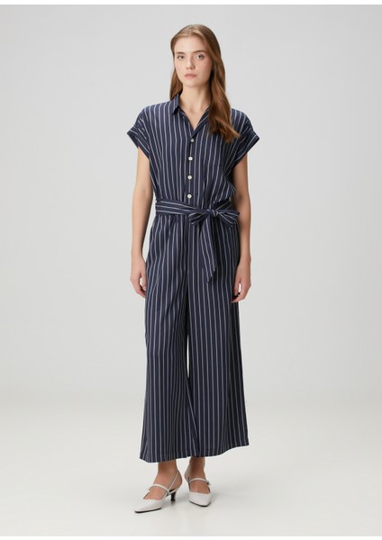 Loritz Lacivert Çizgili Tulum fiyatları