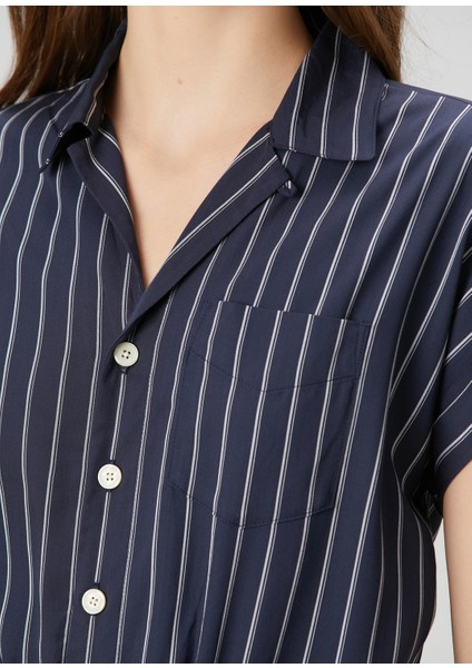 Loritz Lacivert Çizgili Tulum indirimleri