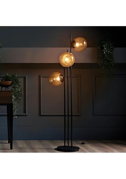 Fera 3 Glop Cam Başlıklı Siyah Lambader fırsatları