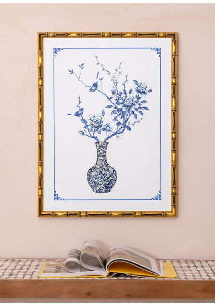 Floral Yağlıboya Doklu El Boyaması Tablo TBL0091 fiyatları