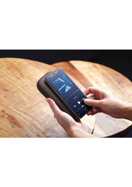 Powersound Kahverengi Deri Kablosuz Şarj Cihazı ve Bluetooth Hoparlör modelleri