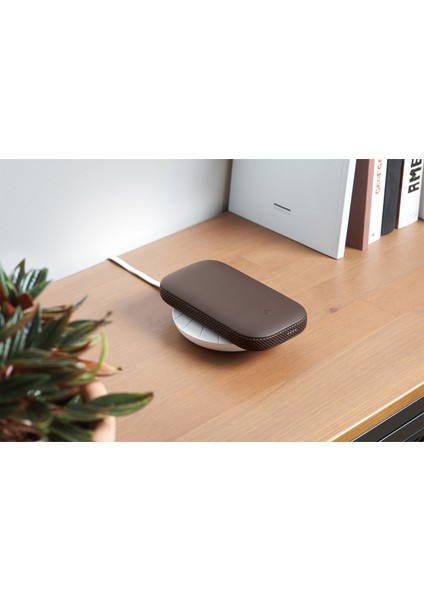 Powersound Kahverengi Deri Kablosuz Şarj Cihazı ve Bluetooth Hoparlör fırsatları