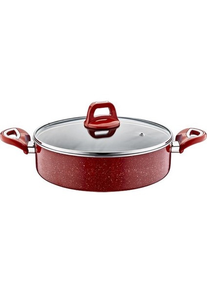 Kiremit Teflon Basık Tencere 32 cm