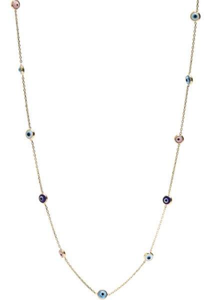 Nazar Boncuğu Kadın Altın Kolye