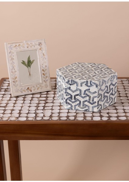 Sedef Seramik Altıgen Dekoratif Kutu 24 x 21 cm fiyatları