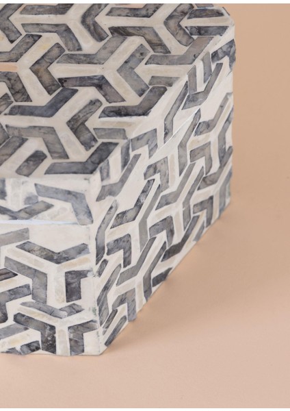 Sedef Seramik Altıgen Dekoratif Kutu 24 x 21 cm indirimleri