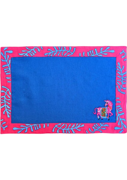 Pembe Zebra Desenli Dekoratif Amerikan Servisi