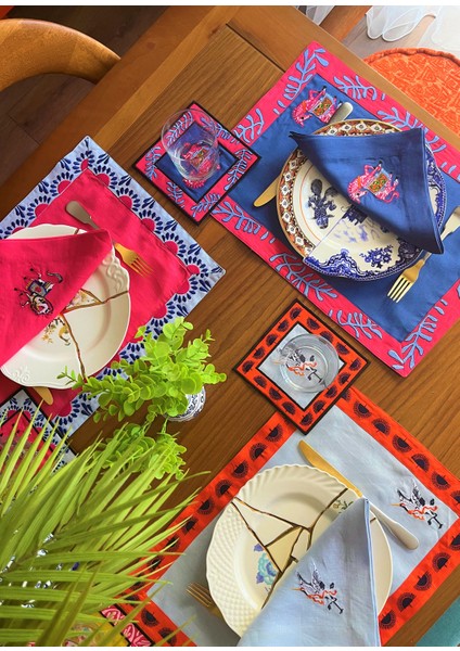 Pembe Zebra Desenli Dekoratif Amerikan Servisi