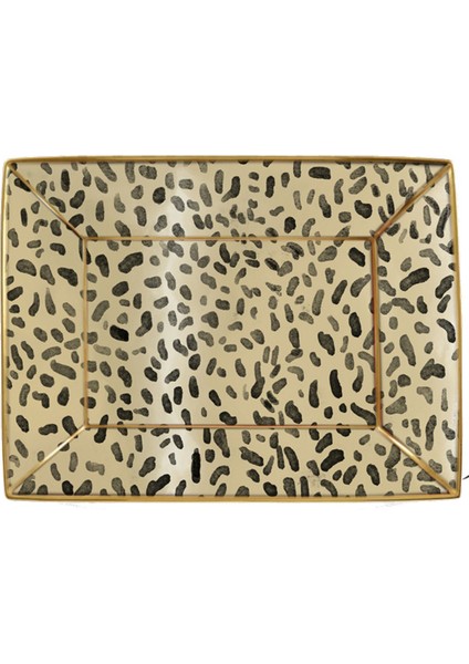 Leopard Trinket Tray Dekoratif Tabak