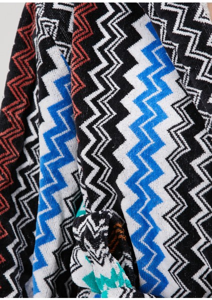 Neoclassic Yeşil Zikzak Desenli Bornoz indirimleri