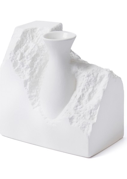 Licia Beyaz Seramik Vazo