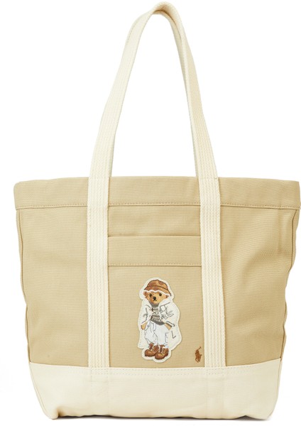 Polo Bear Ekru Taba Kadın Alışveriş Çantası