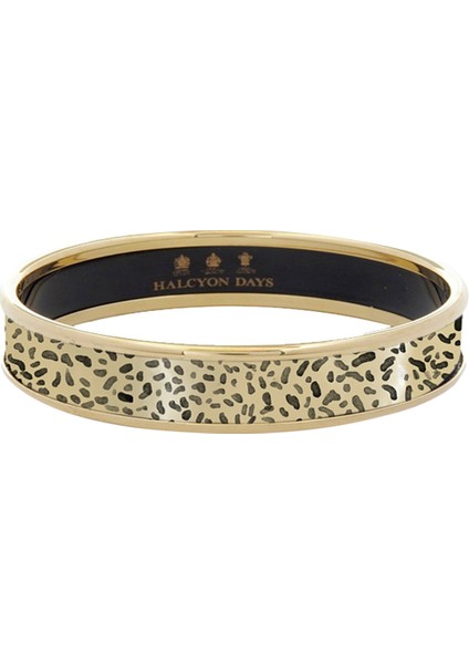 1 cm Leopard Print Gold Kadın Bileklik