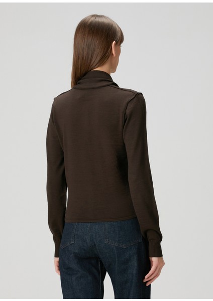 Koyu Kahverengi Yün Triko Hırka fırsatları