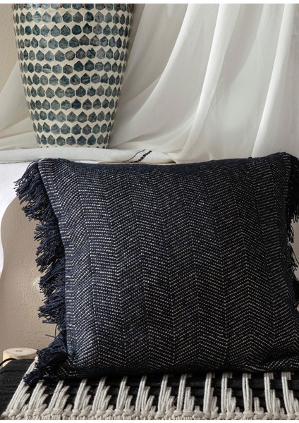 Clae Natural Marin Mavi Dekoratif Yastık fiyatları