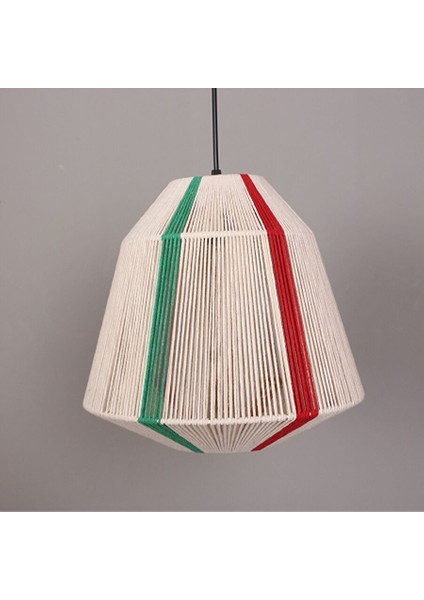 Ozden 30X30 cm Makrome Ipli Renkli Avize