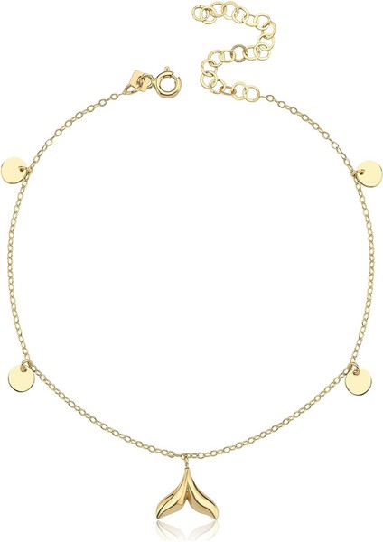 Fin Pul 14 Ayar Altın Kadın Halhal