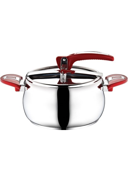 Klasik Güveç Düdüklü Tencere 14 Lt-Kırmızı