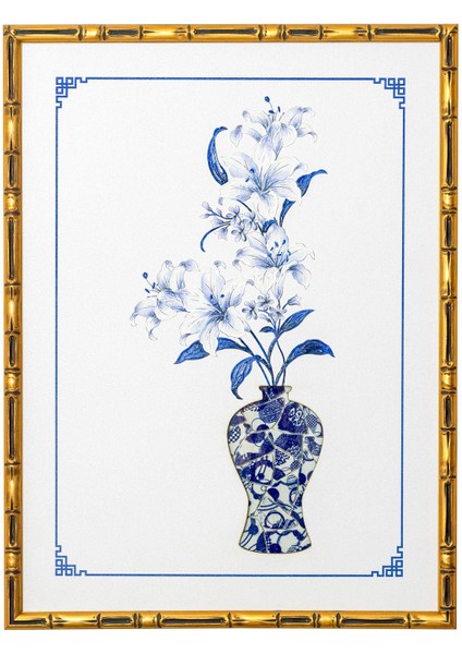 Floral Seramik Karo Tablo 60 x 80 cm