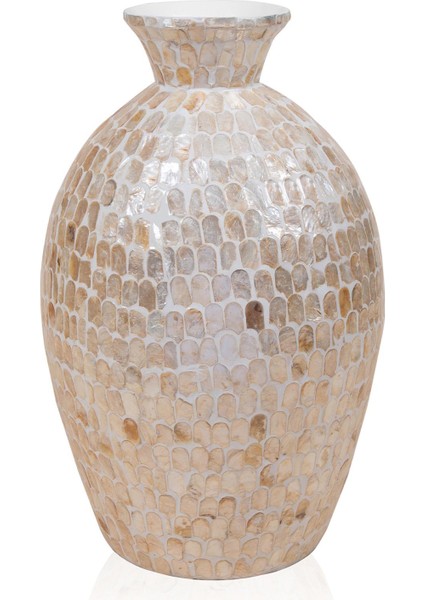 Desenli Sedef Vazo 31X50 cm