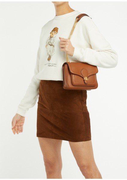 Taba Logo Detaylı Kadın Deri Omuz Çantası fiyatları