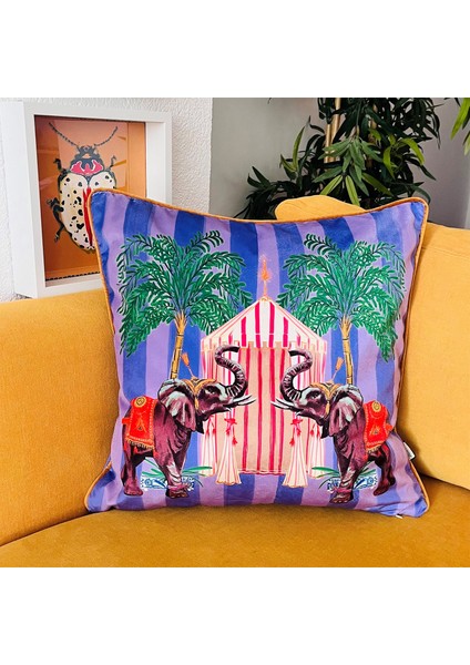 Fil Desenli Dekoratif Kırlent Kılıfı 50X50 cm fiyatları