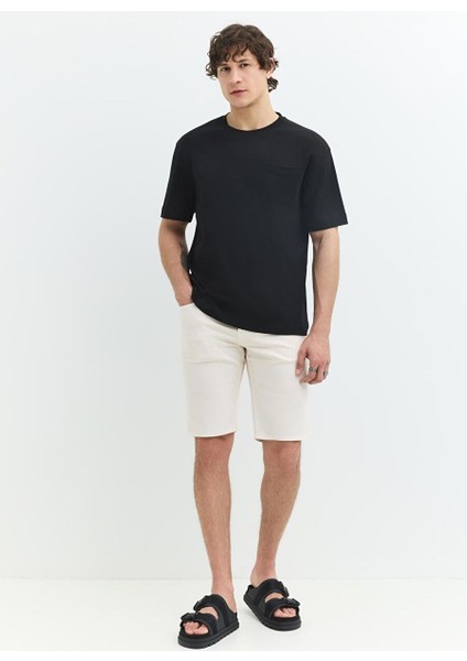 Rahat / Relax Fit Siyah Erkek T-Shirt