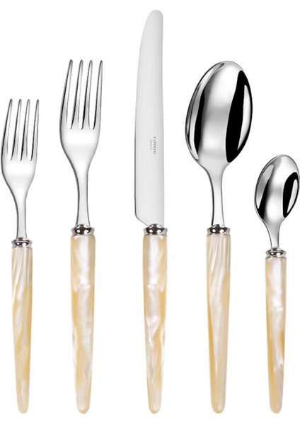 Tang Doğal Sedef Çelik 30 Parça 6 Kişilik Çatal Kaşık Bıçak Seti