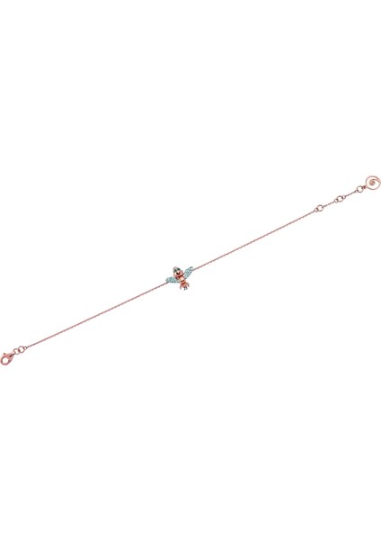 Queen Bee S Arılı Pırlanta Charm Altın Bileklik