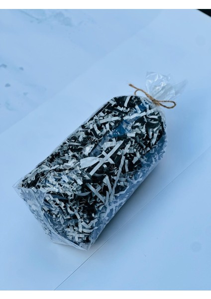 Siyah Beyaz Kırpık Kağıt 1 kg | Z Zigzag Kutu Dolgu ve Süsleme Kağıdı | Hediye Kutusu Için