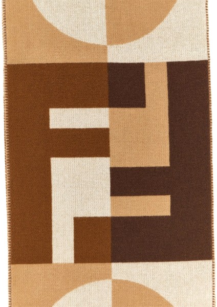 Çok Renkli Logo Jakarlı Kadın Yün Fular fiyatları