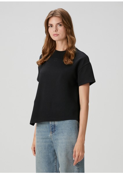 Anagram Siyah Asimetrik T-Shirt modelleri