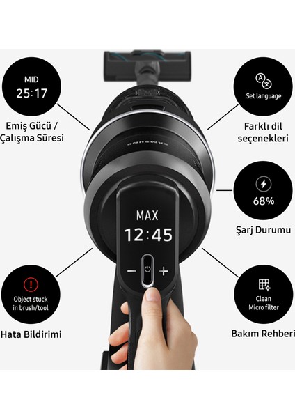 Bespoke Jet Aı Elite Extra Elektrikli Dikey Süpürge modelleri