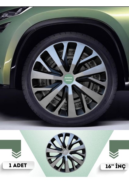 Fiat Fiorino 16 Inç Jant Kapağı Çift Renk (Amblemli 1-Adet Kapak) 309