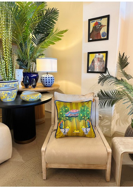 Maymun Desenli Dekoratif Kırlent Kılıfı 50X50 cm modelleri