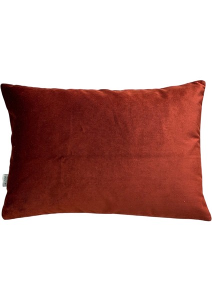 Leopar Desenli Kiremit Kadife Dekoratif Kırlent Kılıfı 35 x 50 cm fiyatları