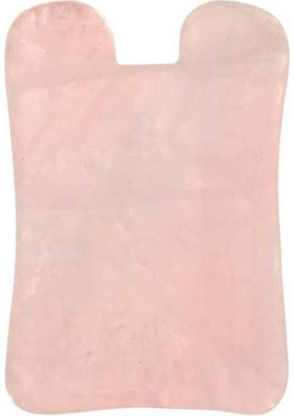Pembe Kuvars Gua Sha Kare Yüz Masaj Taşı