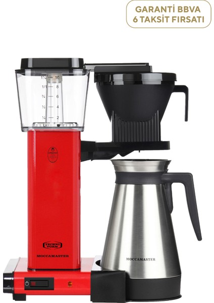 Kbgt 741 Termoslu Kırmızı Filtre Kahve Makinesi