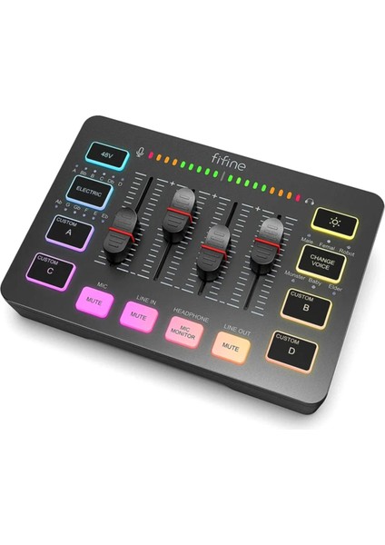 Sc3 USB Stüdyo Kayıt Ses Kartı Efektli Canlı Yayın Mikseri