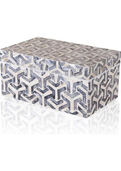 Sedef Seramik Dikdörtgen Dekoratif Kutu 25 x 16 cm