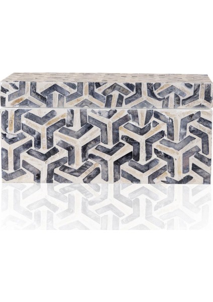 Sedef Seramik Dikdörtgen Dekoratif Kutu 25 x 16 cm