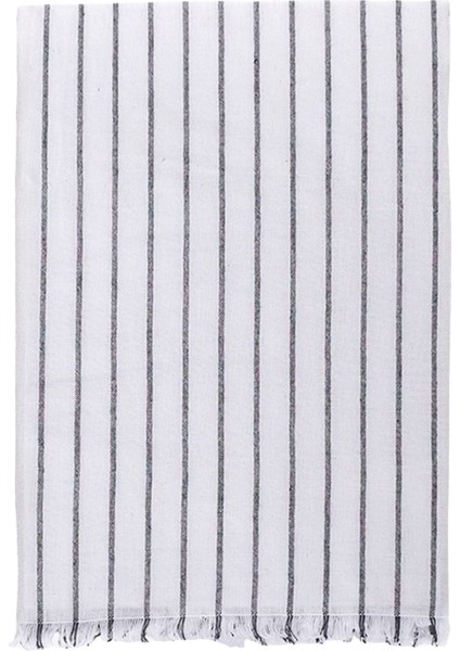 Linea Siyah Çizgili Pamuklu Peştemal
