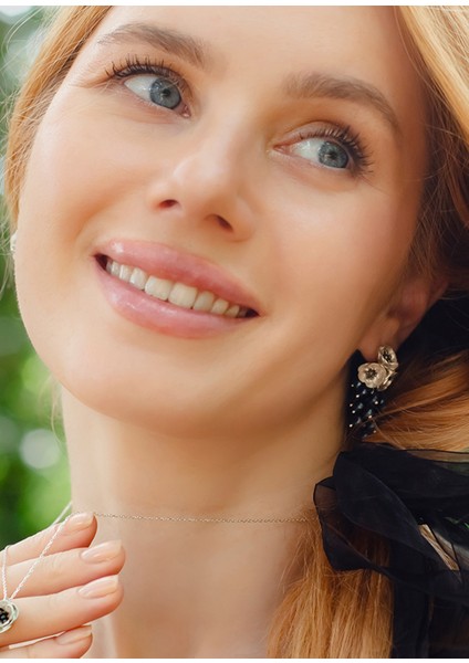 Siyah Salkım Incili Anemon 925 Ayar Gümüş Kadın Küpe fırsatları