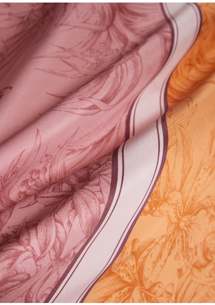 Turuncu Pembe Kadın Ipek Fular fiyatları