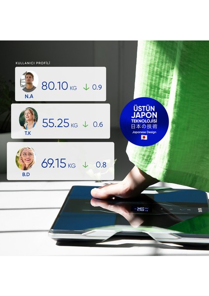 Rd 953 Siyah Bluetooth Vücut Analizi Akıllı Dijital Tartı modelleri